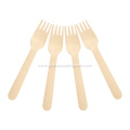 Disposable wooden spoon and fork